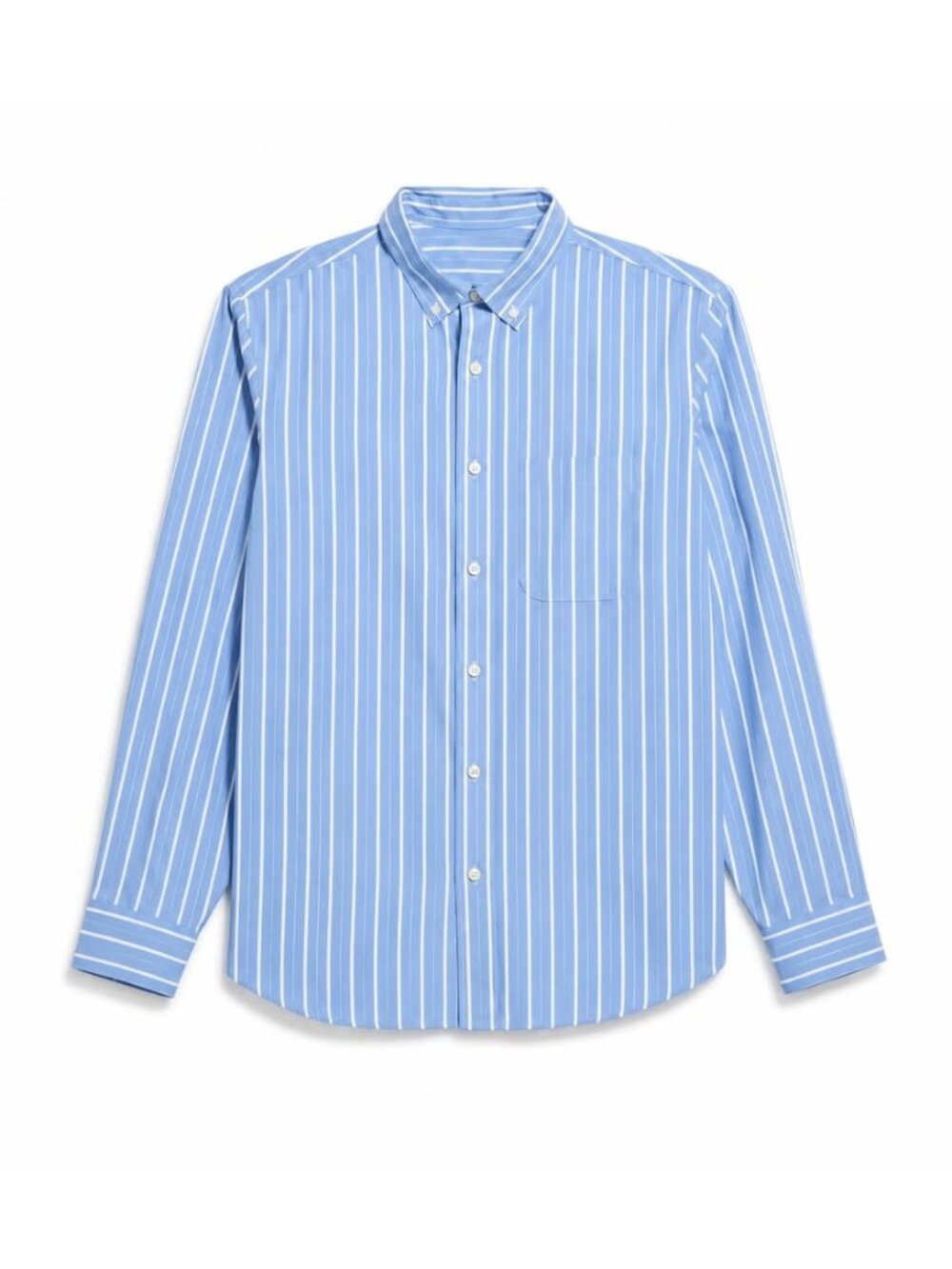 Old Navy Men’s Classic Fit Blue Striped Poplin Button Down Shirt Large NWT